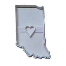 6x Indiana With Indy Heart Fondant Cutter Cupcake Topper 1.75 IN USA FD3215 - £6.28 GBP