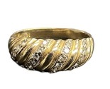 .25 Unisex Fashion Ring 14kt Yellow Gold 373878 - $229.00