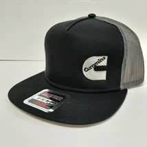 Cummins Flat Bill OTTO Embroidered Baseball Cap Hat Black Trucker Mesh Snap - $19.79