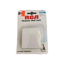 RCA Modular Wall Jack TP267 White Phone Surface Mount Modular Plugs - $5.35