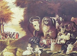 The Peaceable Kingdom - Edward Hicks - Framed Picture 16&quot; x 12&quot; - £25.53 GBP
