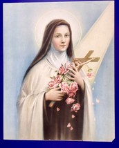 Vintage Print Saint Therese Of Lisieux/ Saint Therese of the Child Jesus -Italy - £11.55 GBP