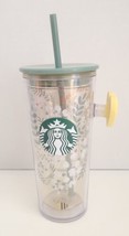 Starbucks Valentine Heart Cold Cup Yellow Handle Bee Love Straw 2021 NEVER USED - $49.49