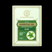 Khadi Natural Basil Pure Essential Oil 15 ml Ayurvedic Skin Face Body Massage - £14.72 GBP