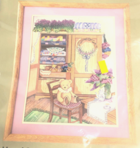 Something Special Teddy and Quilt Cabinet 50417 Cross Stitch Candamar 1988 - $30.47
