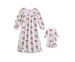 PAW PATROL Girls Night Gown + 18&quot; Doll Gown White Sky Marshall NEW With ... - £18.98 GBP