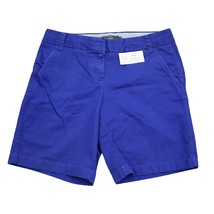 J Crew Shorts Womens 6 Blue Chino Flat Front Button Pocket Zip Mid Rise ... - £19.22 GBP