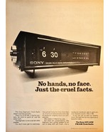 Sony 8FC-69W FMAM Clock Radio No hands-1968 Vintage Print Ad - $182.59 MXN