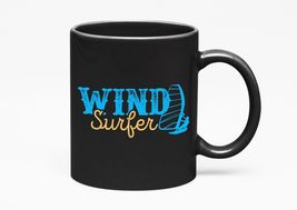 Make Your Mark Design Windsurfer. Sports, Black 11oz Ceramic Mug - £17.08 GBP+