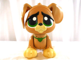 Littlest Pet Shop LPS TAN Green Eyes Walking Dog 9” x 7” Tested Works  TM &amp; MGA - £9.05 GBP