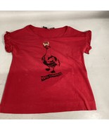 Love Moschino Women’s T-Shirt With Ruffled Sleeves - Made In Turkey - $371.00 MXN