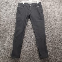 Levi 524 Jeans Women 15 M 32x32 Black Studded Too Superlow Straight Leg Pants - £13.27 GBP