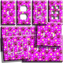 Cats Paws Hot Pink Pattern Light Switch Outlet Wall Plate Hd Pet Shop Room Decor - £8.96 GBP+