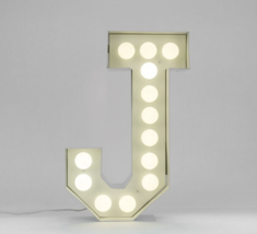 SELETTI Lampe Vegaz Letter J Modern Solide Weiß Höhe 60 CM - £215.48 GBP