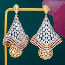Bohemian Flower Indian Kundan Earrings For Women Wedding Party Dubai Indian Jewe - £53.14 GBP