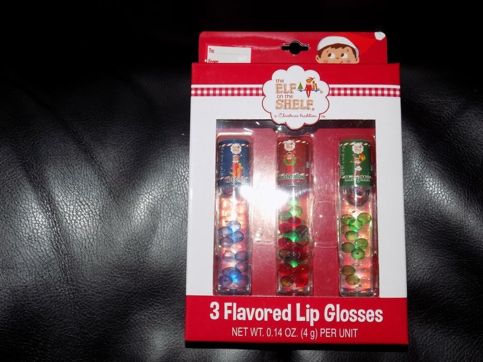 Elf on the Shelf 3 Flavored Lip Glosses Set Liquid Roll-On Lotta Luv Beauty NEW - $18.25