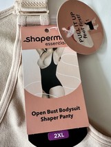 Shapermint Open Bust Bodysuit Shaper Panty One Piece 73003 2XL Beige - $529.74 MXN