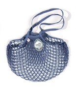 The French Shoulder Carrying Cotton Net Shopping Bag - Vintage Blue - £15.70 GBP