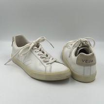 VEJA Esplar Leather Logo Sneakers White sz 10 - $64.99