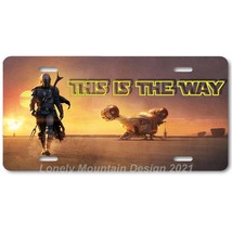 &#39;This is the Way&#39; Mandalorian Inspired Art FLAT Aluminum Novelty License Plate - £14.38 GBP