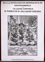 Original Poster El Salvador Civil War Anti-Imperialist Resistance CISPES - £67.87 GBP