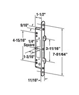 Gordon Glass® Sliding Glass Patio Door Lock, Mortise Type, 2-Point, 7-51/64 - $52.10 CAD