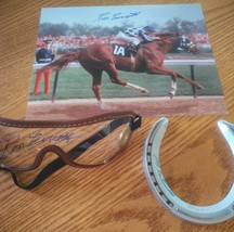 Secretariat Ron Turcotte Signed Horseshoe, Goggles And Photograph. You Get Them - £78.72 GBP