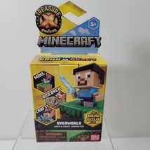 Treasure X Minecraft Overworld Mine &amp; Craft Mini Figure Character Real Gold - £20.05 GBP