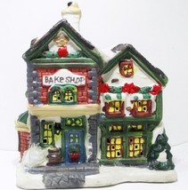 Christmas Village Building Bake Shop Lightable Red Brick - £2.77 GBP