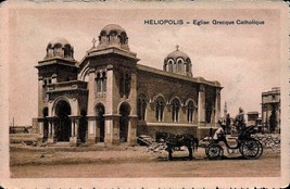Vintage Real Photo POSTCARD- Heliopolis - Eglise Grecque Catholique, Egypt BK43 - £3.56 GBP