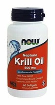 Neptune Krill Oil 500 mg - Now Foods - 60 - Softgel - £21.39 GBP