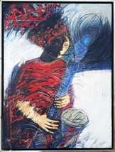 Outstanding Large Modernist Oil Painting, The Saxophonist, Signed TAMAYO, 77 x 5 - £236.29 GBP