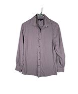 Tommy Hilfiger Slim Fit Shirt Purple Gingham Long Sleeve Mens15/32-33 - $431.27 MXN