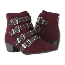 Circus By Sam Edelman Women Ankle Booties Hutton Size US 5.5 Burgundy Faux Suede - £31.01 GBP