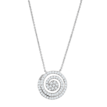 3W422 - Rhodium Brass Necklace with AAA Grade CZ  in Clear - $458.81 MXN