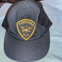 Hat Cap Black Fontana Police Department CA California Snapback - $13.30