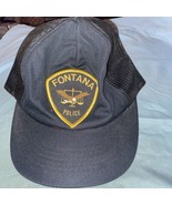 Hat Cap Black Fontana Police Department CA California Snapback - £8.19 GBP