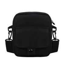 Canvas Women&#39;s Crossbody Bag Trend 2022 Small Shoulder Handbag Korean Solid Colo - £7.16 GBP
