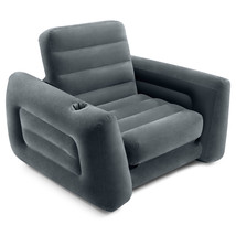 Intex Inflatable Pull Out Sofa Chair Sleeper with Twin Sized Air Bed Mattress - $85.99