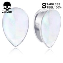 Casvort 2PCS 8mm 10mm Fashion Conch Ear Plugs Tunnels For Women Body Jewelry Pie - £7.93 GBP