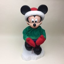 VTG 1998 Santa’s Best Mickey Unlimited Animated Ice Skating Mickey Mouse 18” - £77.86 GBP