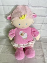 2019 Kids Preferred Plush Pink Baby Doll Stuffed Lovey Toy Sheep Lamb Dress - $34.65