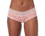 No Boundaries Women&#39;s Micro &amp; Lace Hipster Panties Size 3XL Clay Cheetah - $11.17