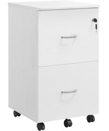 Vasagle 2-Drawer File Cabinet: Modern White Ulcd027T46V2, Locking Wood F... - $103.98