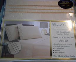 Elegant Comfort 1500 thread count Egyptian cotton 4 pcs King set - light... - £19.90 GBP