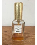 Vintage Antique Coco Chanel No 22 Eau De Cologne Perfume Bottle 25% Full - $259.99