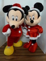 Vintage Mickey Minnie Christmas Mr / Mrs Santa Jumbo Large Plush  Doll  ... - $2,041.91 MXN