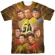 Star Trek Original Series 50th Anniversary Crew Sublimation T-Shirt NEW ... - £20.10 GBP