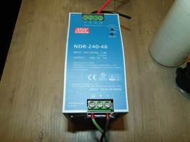 Mean Well NDR-240-48 48V 5 Amp 240 Watt Industrial DIN Rail Power Supply - $42.04 CAD