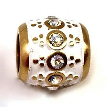 Brighton Artistry Bead, Brushed Gold, White Finish, J96282, New - $231.82 MXN